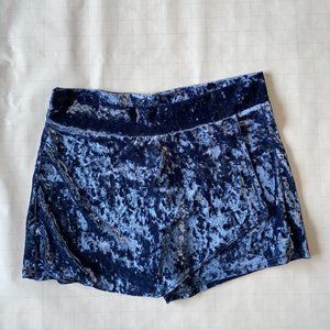 blue velvet skirt